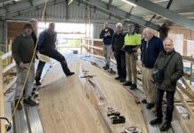 The ‘Whiskey Plank’ is fitted to the Independence at American River