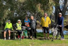 Kangaroo Island Bicycle Users Group enjoys its mid-winter ride