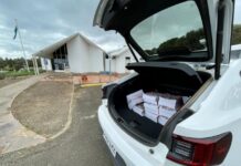 How many Kangaroo Island Food, Wine and Art Guides can you fit in the back of a Polestar 2?