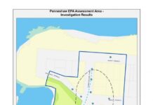 Oil seepage at Christmas Cove from historical leaks, contaminated groundwater