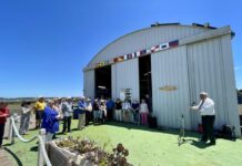 Happy faces at the RIG shed after the New Caledonia presenatiion of French flags: PHOTOS