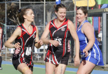 Netball action from Wisanger: photos by Maggie