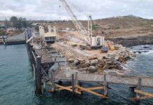 Piles start going in at Cape Jervis ferry port project