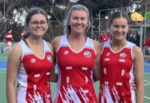 Special day for Parndana netball as Tracy Mills plays with daughters
