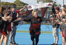 Tash Walden celebrates 300 games playing netball for Kingscote
