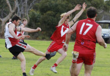 A Grade KI Football League action at Parndana: PHOTOS