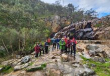 Kangaroo Island walkers take in the stunning Grampian Mountains