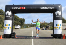 Crossing the marathon’s finish line