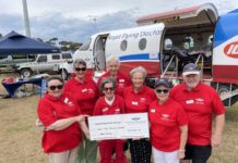 Flying Doc group hands over annual proceeds at simulator plane