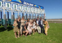 Three-legged human racing at KI’s January race meeting