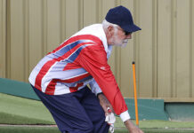 Men’s Pennant bowlers in action at Kingscote: PHOTOS