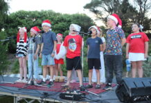 Having fun at Carols on Coast at Penneshaw: PHOTOS