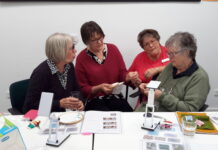 Ligurian Ladies Kingscote CWA members enjoy fun needlepoint craft night