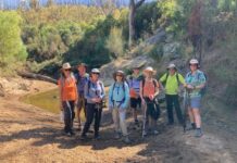 KI Walking Club tackles obstacle course through Huxtable Forest