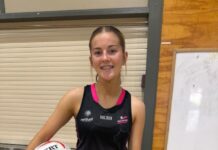 Sierra Mills attends Adelaide Thunderbirds Talent Academy