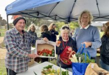 Harvest exchange at American River’s ARBOR community garden