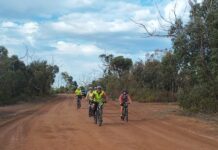Mid-winter meander from Parndana for KI Bike User Group cyclists