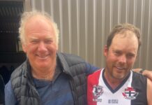Dale Howard plays his 350th game for Western Districts football club