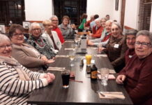 Kingscote CWA Ligurian Ladies enjoy dinner at Queenie after AGM