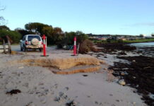 Repairs of storm-eroded access to Emu Bay beach will wait until spring