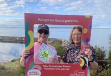 Kangaroo Island parkrun and tail walker Kathy reaching big milestones