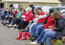 Spectators, umpires, players at Panther Park: PHOTOS