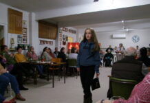 Sally planning fashion show in Kingscote for pancreatic cancer research