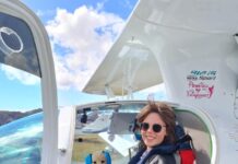 Youngest female circumnavigation pilot drops in at Kingscote airport