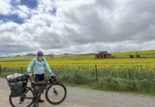 Nic cycles circumference of Earth before arriving at hometown Parndana Show