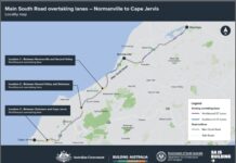 Trio of overtaking lanes for arterial road