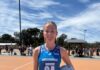 Sierra playing for the Blues this summer netball season