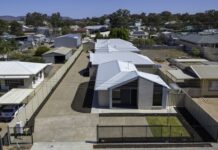 Five new houses in Kingscote being built for key government workers