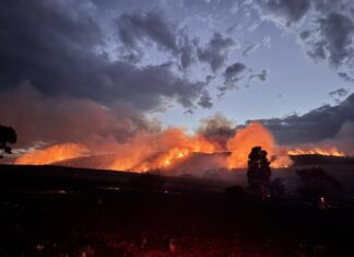 Major fire at Tooperang controlled, but now fear of flare ups