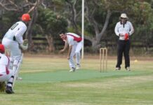 Meyer Shield cricket action at Parndana: PHOTOS