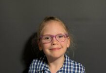 Elsie is all set for her ‘Colour for Cancer’ day at Dudley Winery