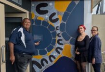 Artwork by emerging Ngarrindjeri artist Aislin Aspel unveiled at Penneshaw ferry terminal