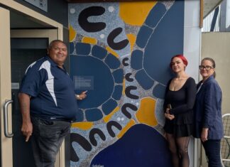Artwork by emerging Ngarrindjeri artist Aislin Aspel unveiled at Penneshaw ferry terminal