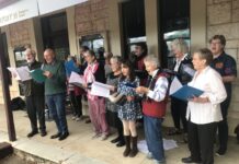 Alban Singers perform on Dauncey Street
