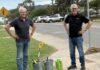 Gardening volunteers continue legacy of Bryon Buick on Penneshaw main street